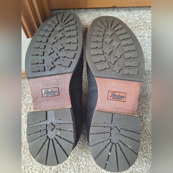 Florsheim Lodge Plain Toe Gore Boot Black Leather Slip On Mens Size 12M - Picture 10 of 10